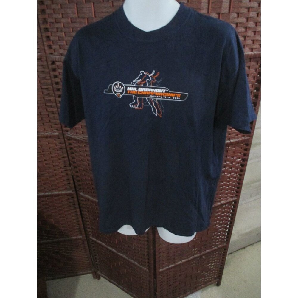 Vintage 2001 NHL Breakout The Championships T Shirt Size Large 2000s Hockey Y2K